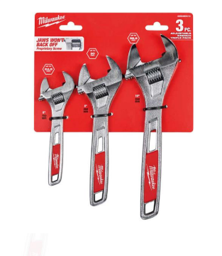 Milwaukee 3 Prç. Kurbağacık Anahtarı 150/200/250mm