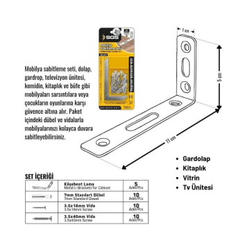 Sgs Mobilya Sabitleme Seti(Deprem Kiti)