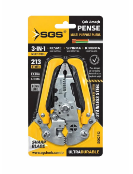 Sgs 2074 Çok Amaçlı Elektrikçi Pensesi 3-IN1 123mm