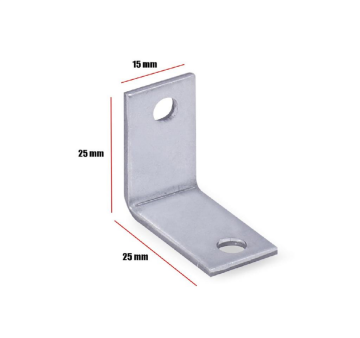 Metal L Gönye Köşe Bağlantısı 15x25x25x2mm 10 Lu