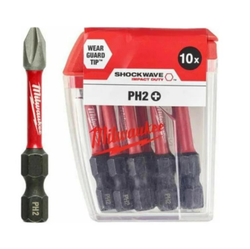 Milwaukee Shockwave Bits Uç Ph2 50Mm 10lu Paket