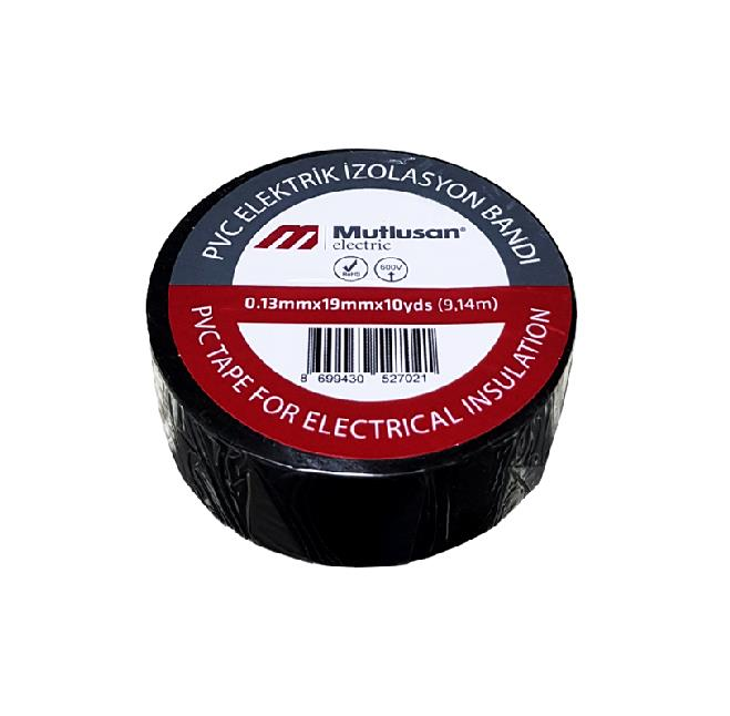 Mutlusan İzolebant 19 mm Elektrik Bandı Siyah