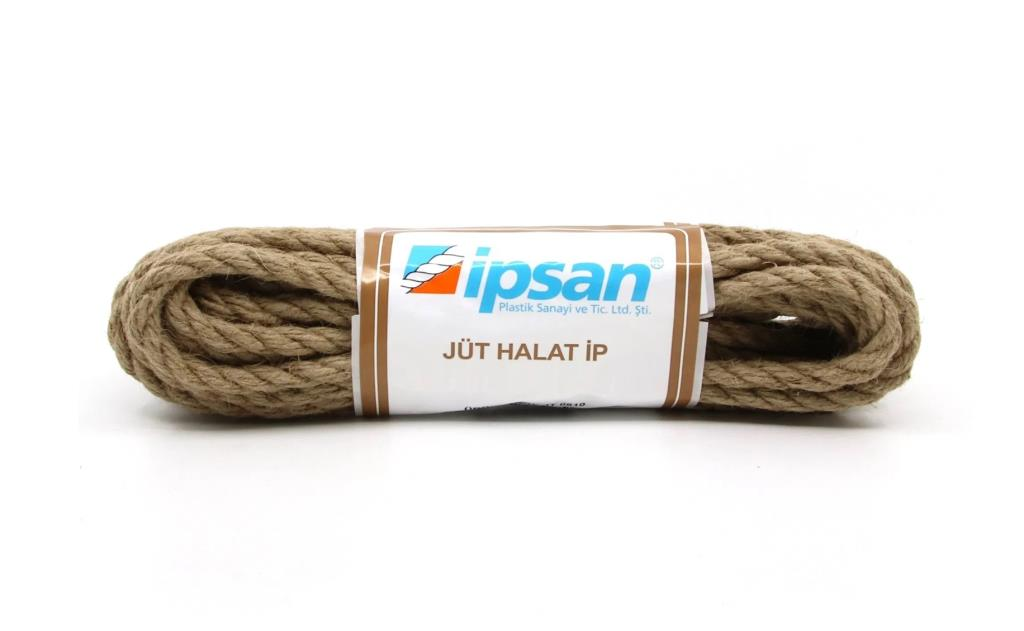İpsan Paketli Jüt Halat İp 8mm 10mt