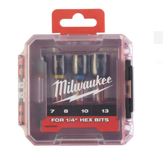 Milwaukee Shockwave Hex Lokma Seti 7-8-10-13mm