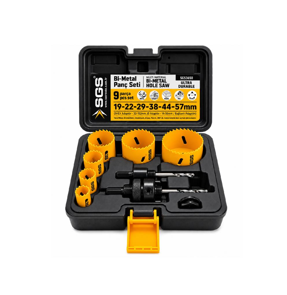 Sgs SG3650 Bi-Metal Panç Seti 9 Parça