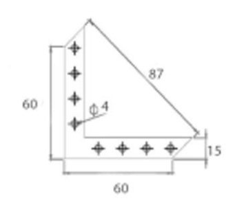 Beşel Kalın Saç Gönye Üçgen Köşeli No:8