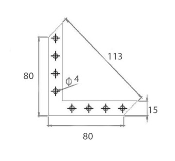 Beşel Kalın Saç Gönye Üçgen Köşeli No:10
