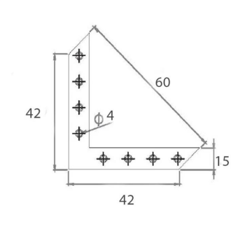 Beşel Kalın Saç Gönye Üçgen Köşeli No:6