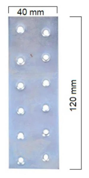 Metal Düz Gönye Lama 40x120 2mm