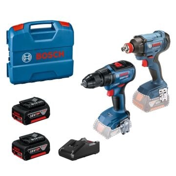 Bosch GSR 18V-50 Akülü Vidalama + GDX 180 Somun Sıkma (2x5.0Ah) Akülü Set