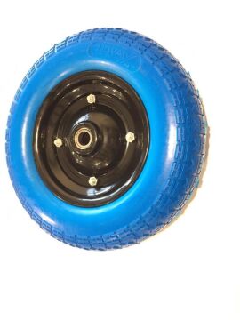 Novax El Arabası Teker Mavi PU Patlamaz