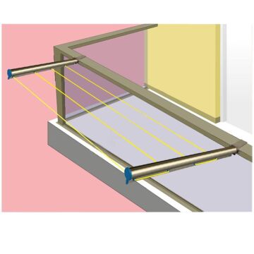 Balkon Kurutma Demiri Kare Korkuluk Bronz 60x25