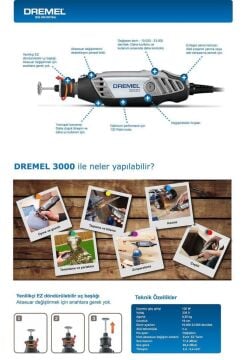 Dremel 3000-15 El Motoru 130 w 15 Li Set