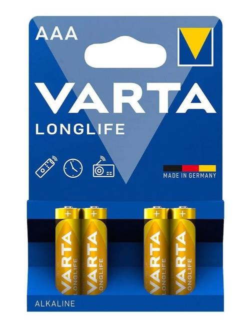 Varta Longlife Alkalin1.5 V İnce Kalem Pil 4 lü P.