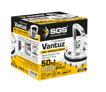 Sgs 954 Tekli Alüminyum Gövde Vantuz 12 cm 50 Kg