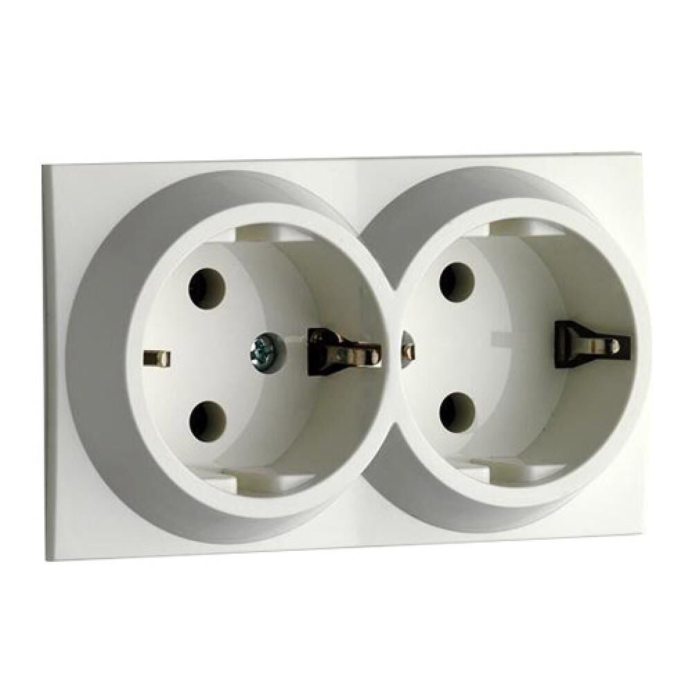 Mono Despina Beyaz İkili Topraklı Priz