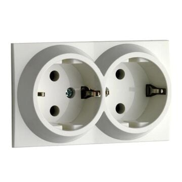 Mono Despina Beyaz İkili Topraklı Priz