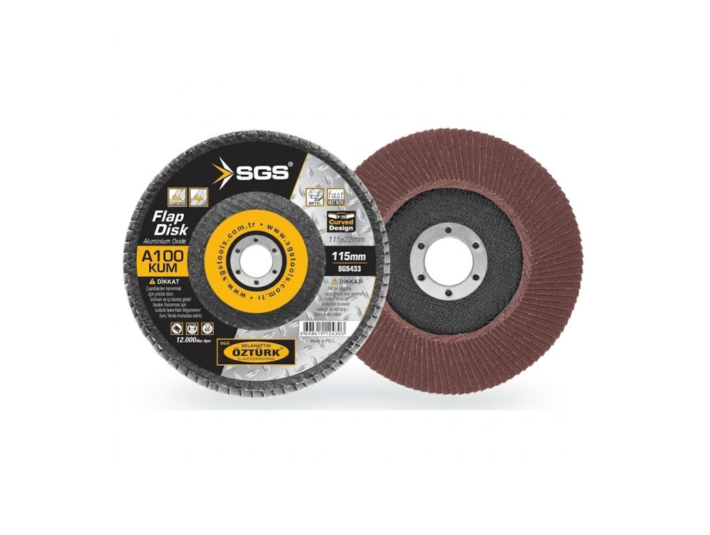 Sgs SGS433 Flap Disk Zımpara 115x22mm 100 Kum