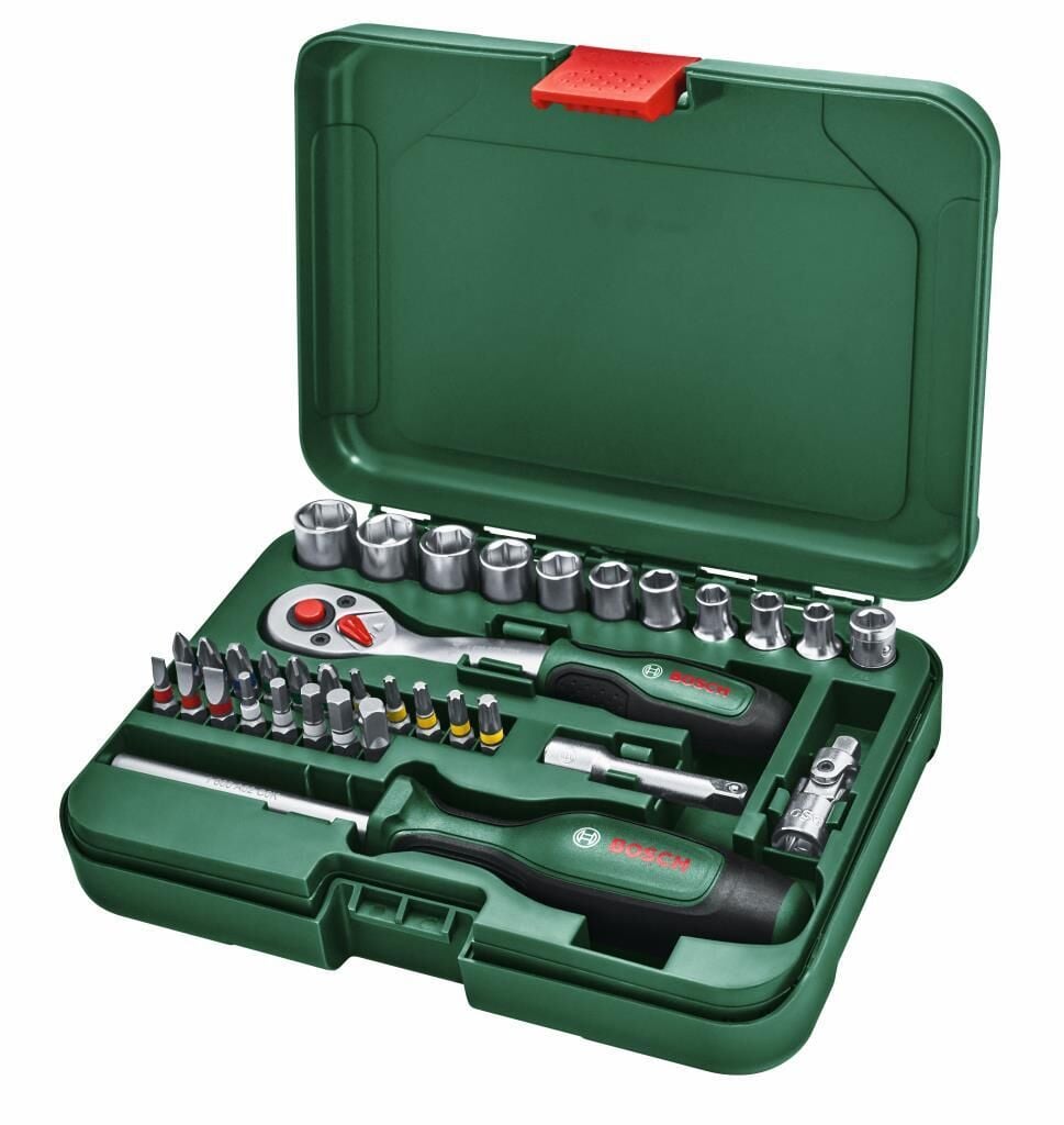 Bosch Home and Garden 1/4'' Lokma ve Tornavida Seti 34 Parça - 1600A02BY1
