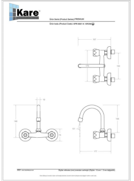 Kare Kpr-6001-K Premium Lavabo Batarya