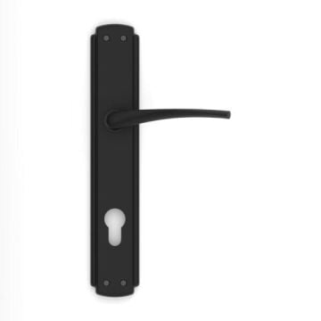 Nma Bravo Aynalı Kapı Kolu Yale Mat Siyah