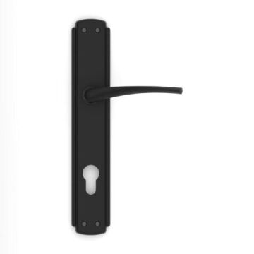 Nma Bravo Aynalı Kapı Kolu Yale Mat Siyah