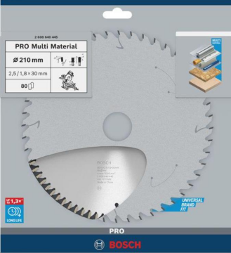 Bosch MM Daire Testere Bıçağı 210x30x2,5mm 80 Diş