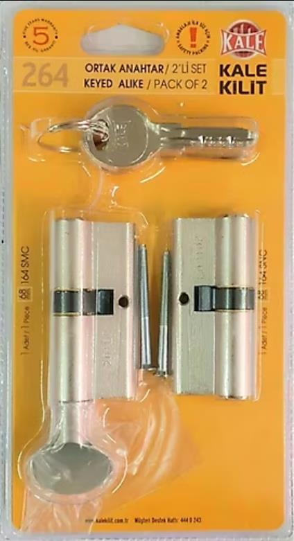 Kale 264 2Li Set Mandallı Saten Ortak Anahtar