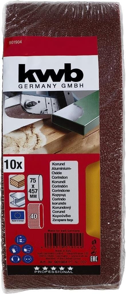 KWB Bant Zımpara 75X457 40 Kum 10lu 49901904
