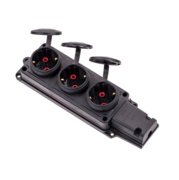 Byes Kauçuk 3 Lü Grup Priz 1x16A IP54