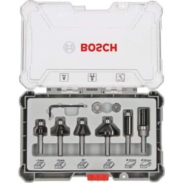 Bosch Pro Freze Seti Karışık 6 Parça 8 mm Şaftlı