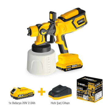 Sgs 5460 Akülü Boya Tabancası 20 V 1x2.0ah