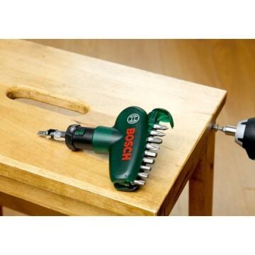Bosch 10 Parça Cırcırlı Cep Tornavidası