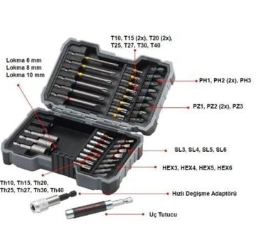 Bosch 43 Parça Profesyonel Akseusar Seti