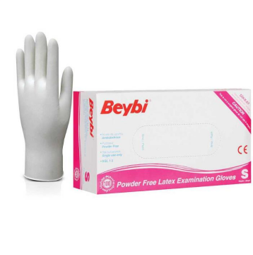 Beybi Lateks Pudrasız Muayene Eldiveni S 100 Lü