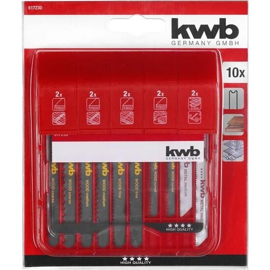 KWB Kutulu Dekupaj Testere Seti 10Parça S30 617230