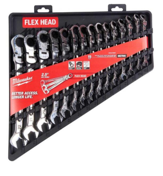 Milwaukee Kombine Cırcırlı Anahtar Seti 15 Parça