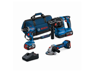 Bosch 3'lü Akülü Set GSR 18V-45+GWS 18V-8+GBH 18V-22 3x4 Ah 0615A5007L