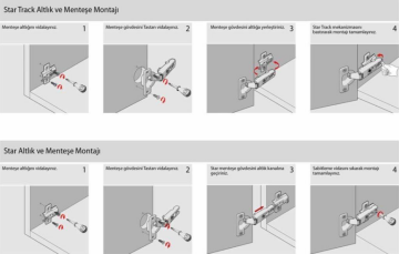 Samet Star Düz Menteşe Havşalı 30 Lu Paket