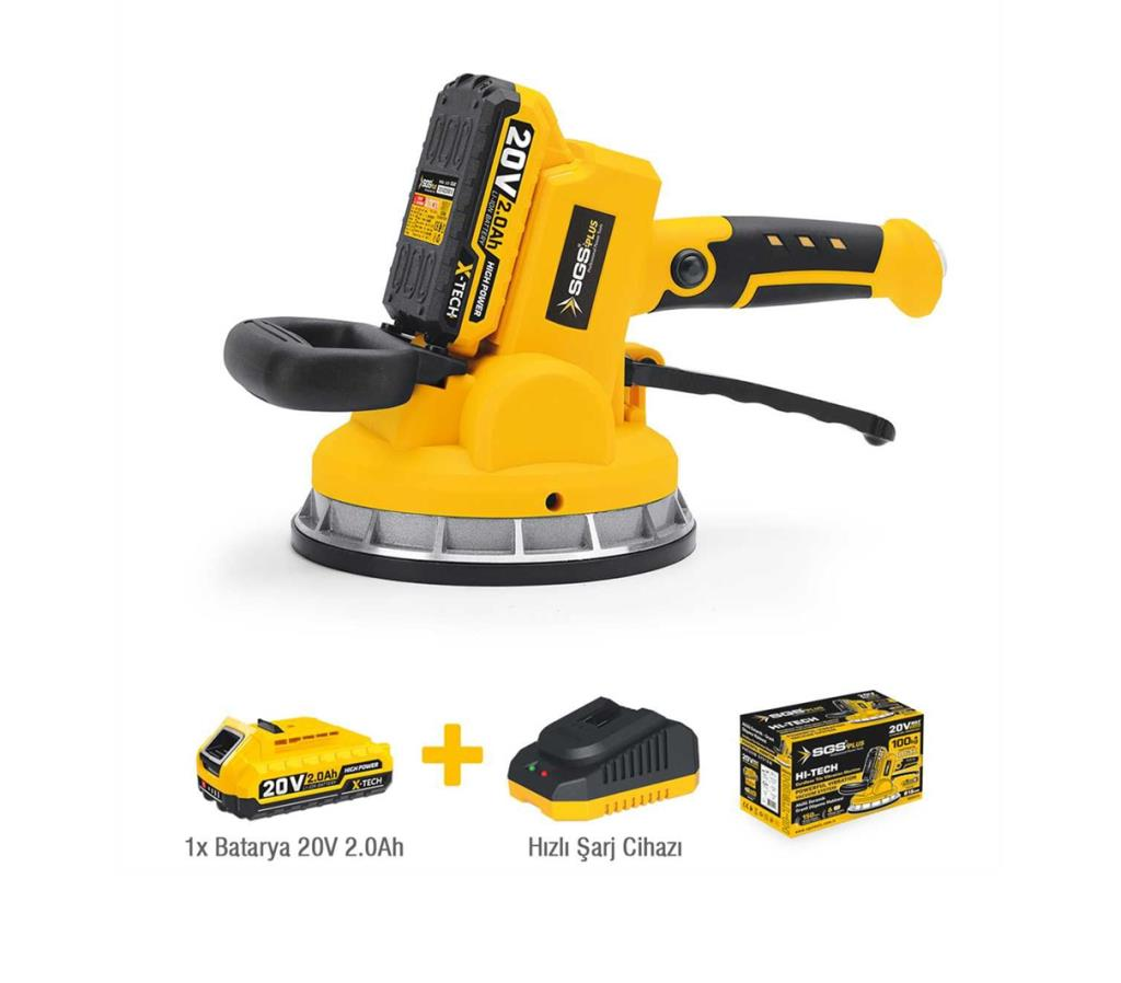 Sgs Akülü Seramik Granit Titreşimli Vantuz 2.0Ah