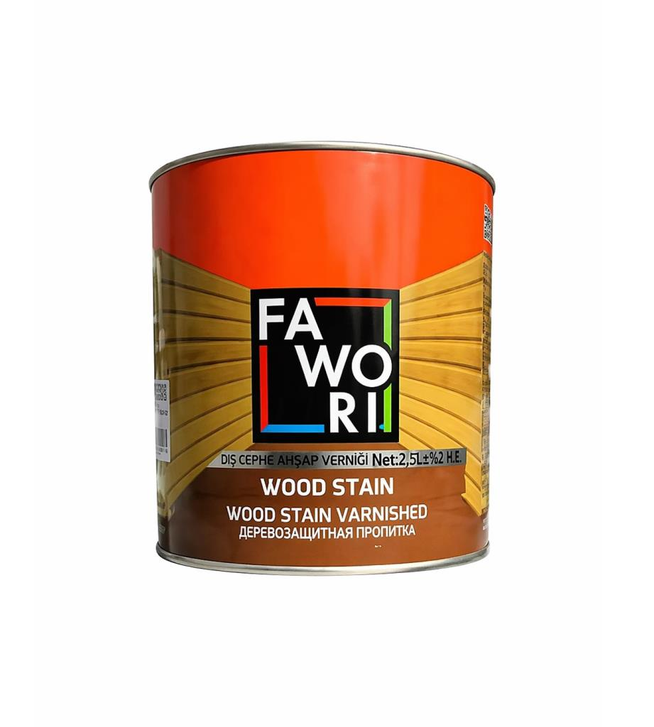 Fawori Wood Stain Ahşap Verniği Şeffaf 2.5 Lt.